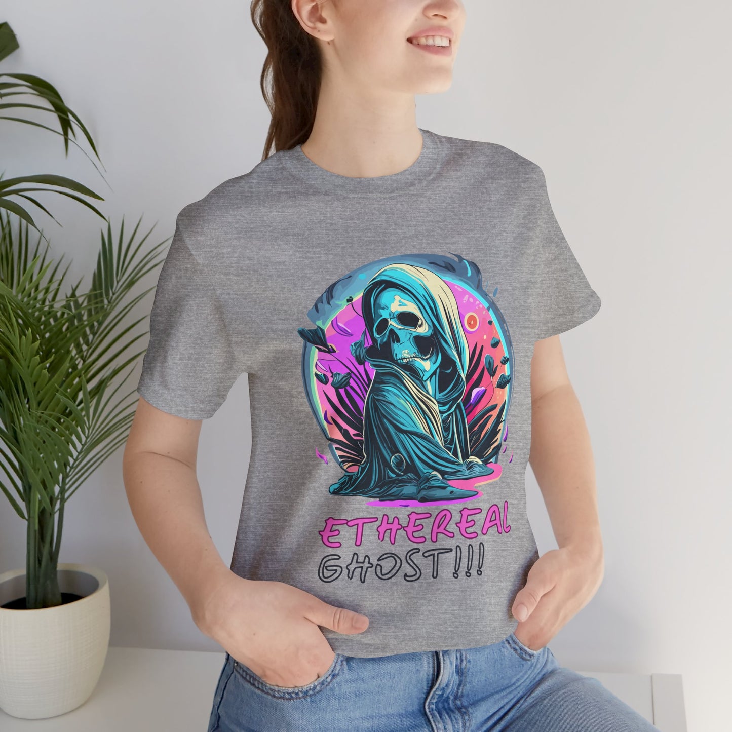 Ghostly Apparition: Abstract Haunting T-Shirt | Ethereal Glow | Halloween Vibes Tee