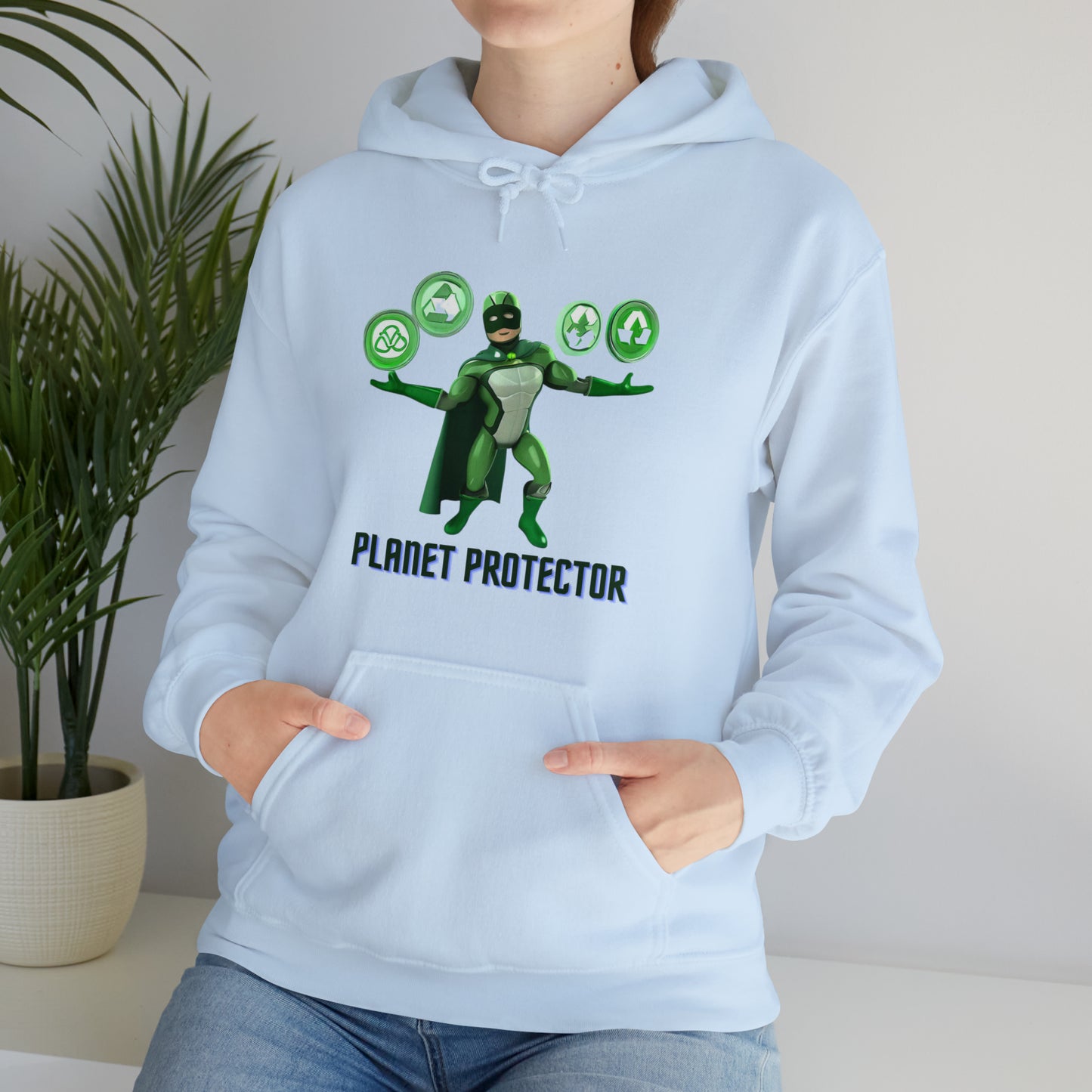 Earth's Guardian: Sustainable Superhero Unisex Hoodie | Champion of Sustainability Hoodies