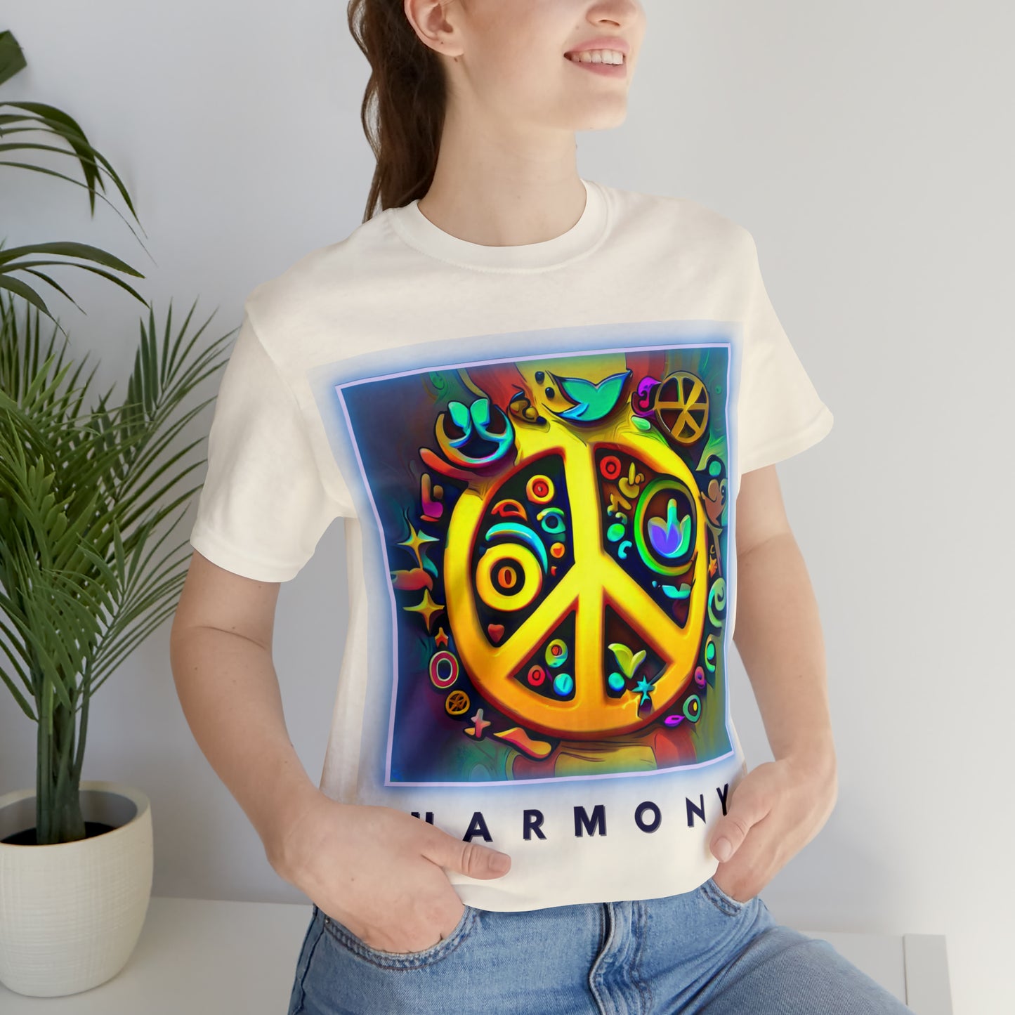 Serenity Symbols: Peace & Positivity Unisex Tee | Harmony Iconic T-Shirts