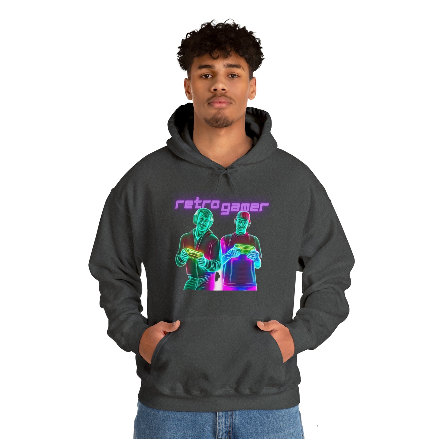 Vintage Gaming Vibes: Retro Gamer Unisex Hoodie | Pixel Nostalgia Hoodies