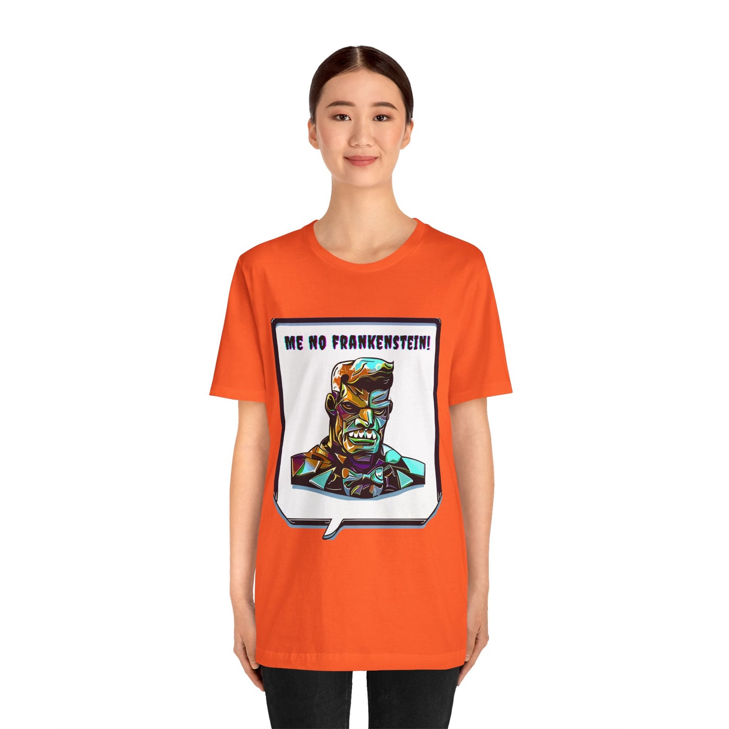 Enigmatic Frankenstein's Monster: Cubist Style T-Shirt | Halloween Vibes Tee