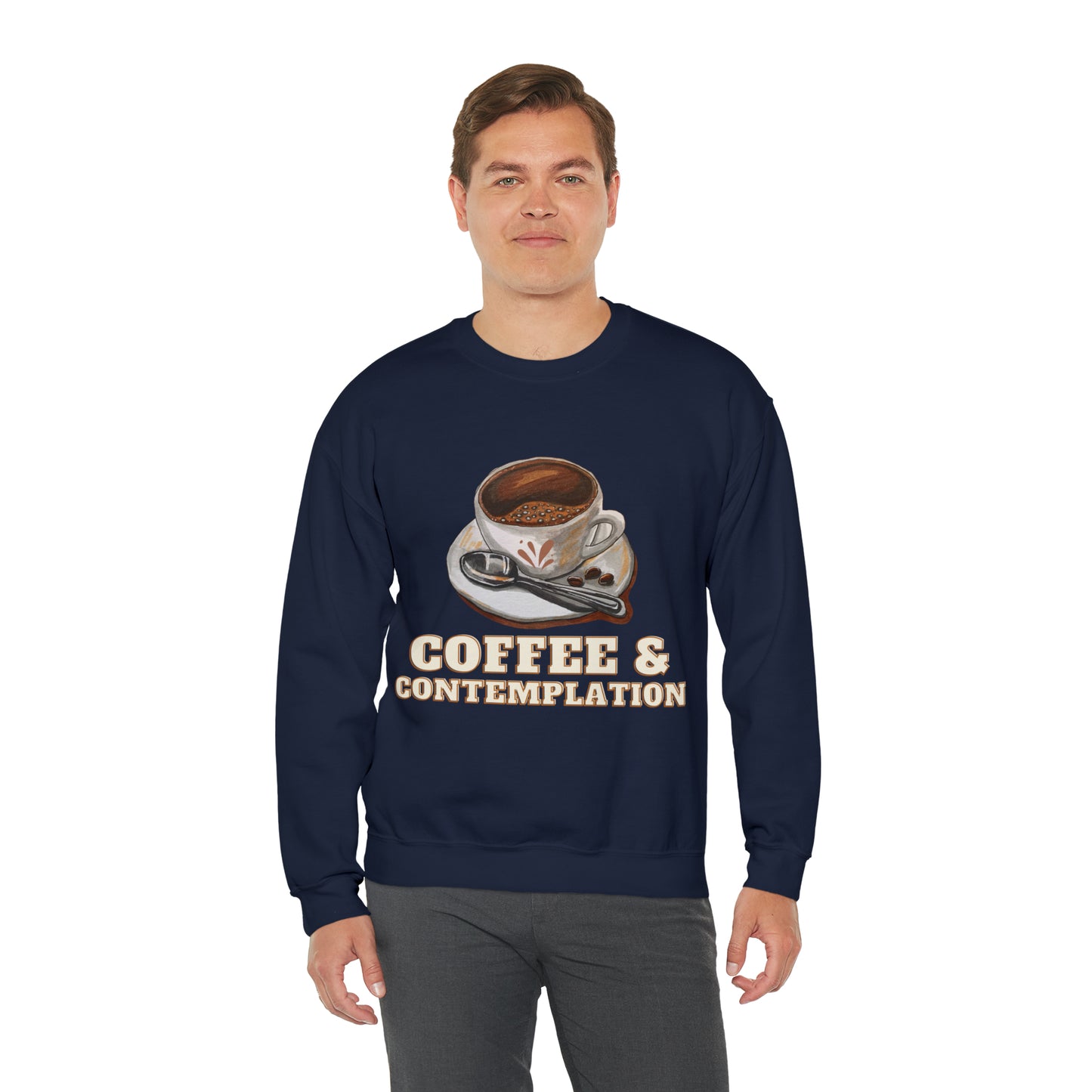 Caffeine Charm and Contemplation Sweatshirt | Coffee & Contemplation Sweatshirt