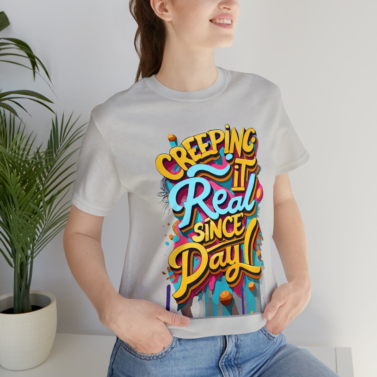 Creepin' It Real Since Day One Halloween T-Shirt - Embrace a Lifetime of Halloween Passion | Halloween Vibes Tee