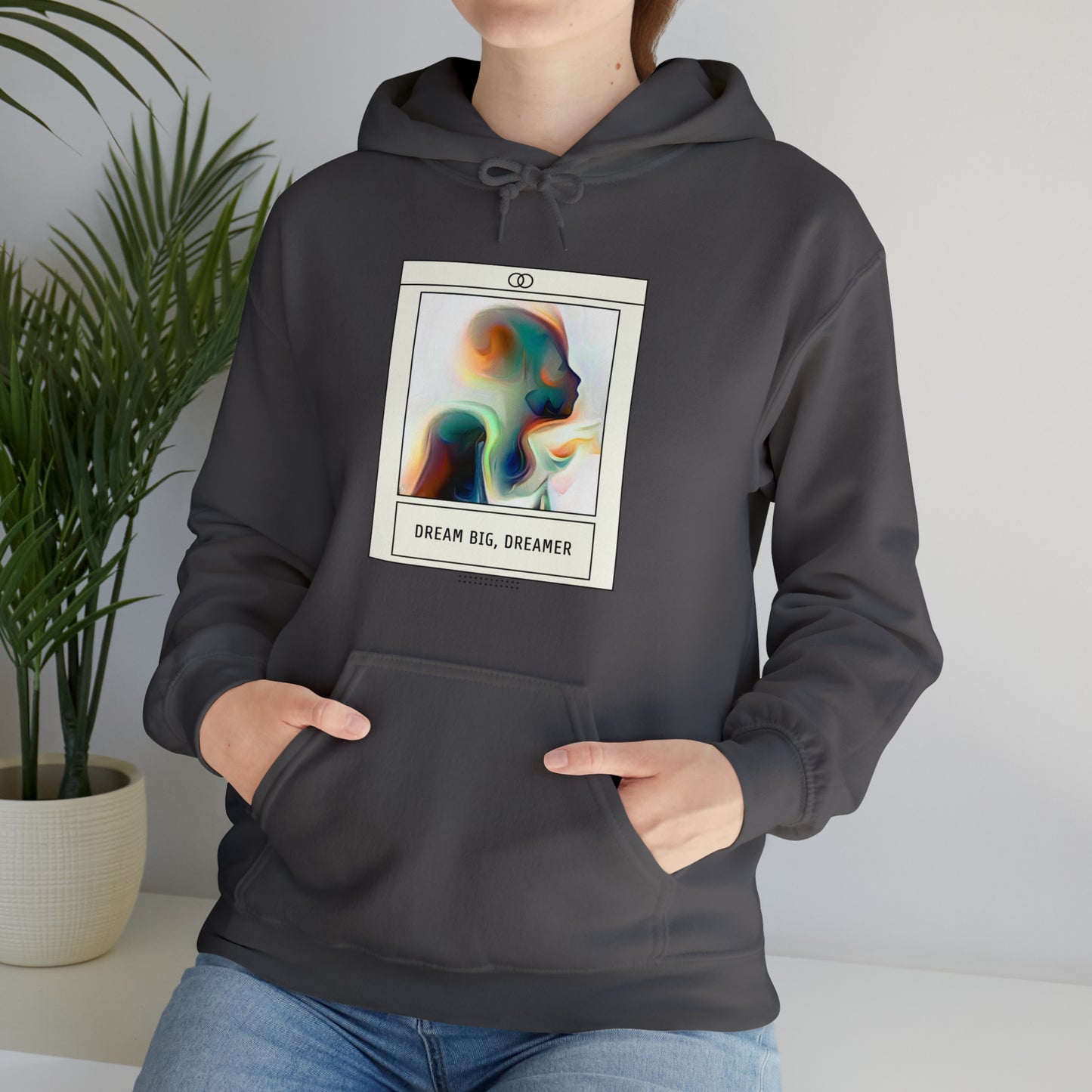 Vivid Reverie: Abstract Dreamer Unisex Hoodie with Vibrant Shapes | Artistic Vision Hoodies