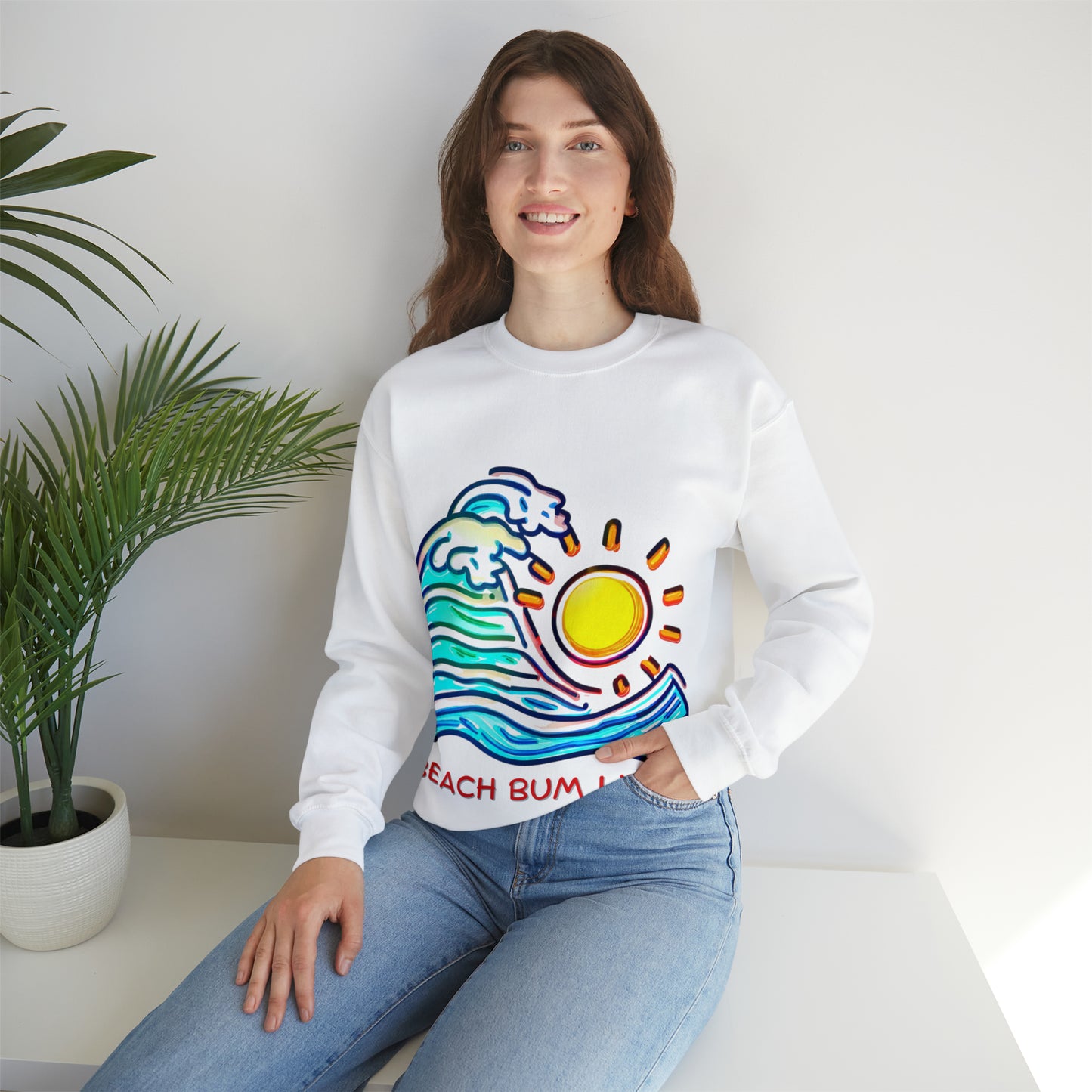 Seaside Serenity Sweatshirt | Beach Bum Life Unisex Sweatshirt