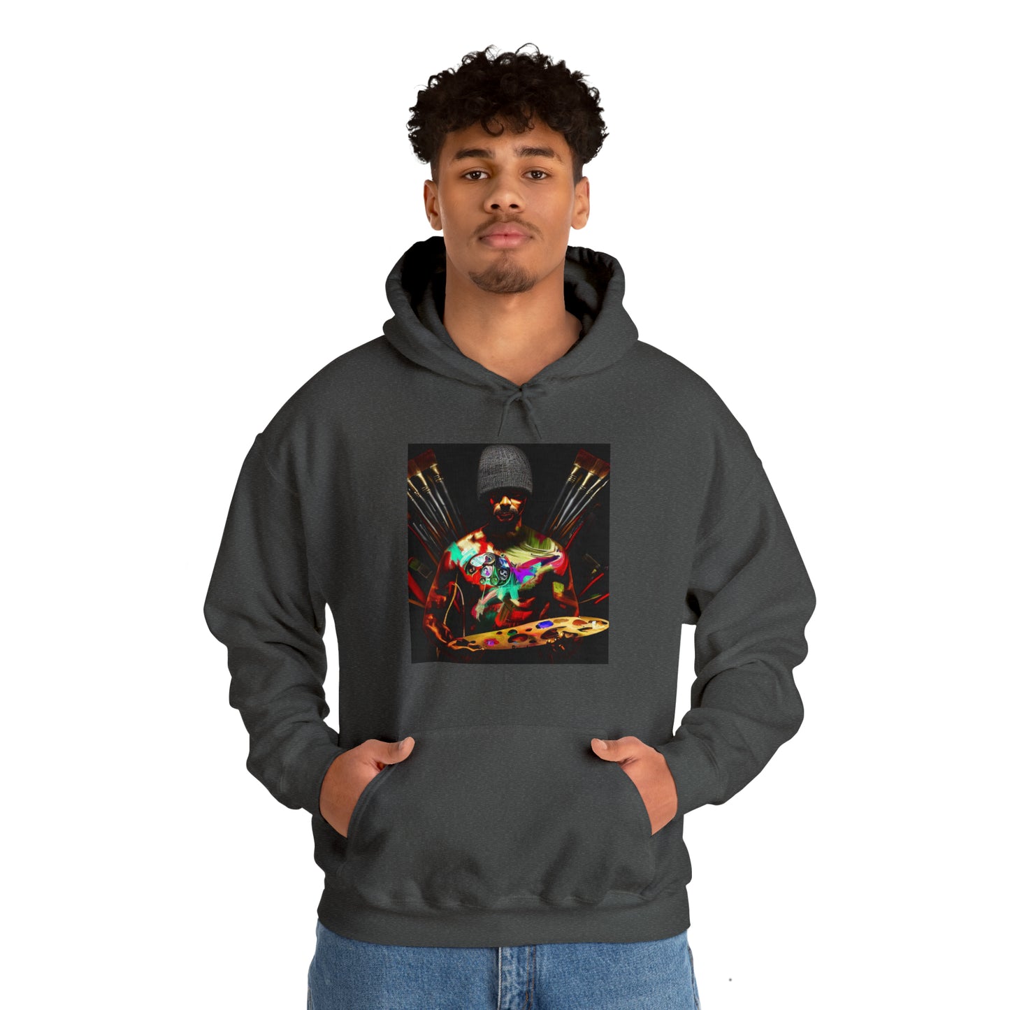 Brushstrokes of Passion: Artistic Soul Unisex Hoodie | Creative Essence Hoodies