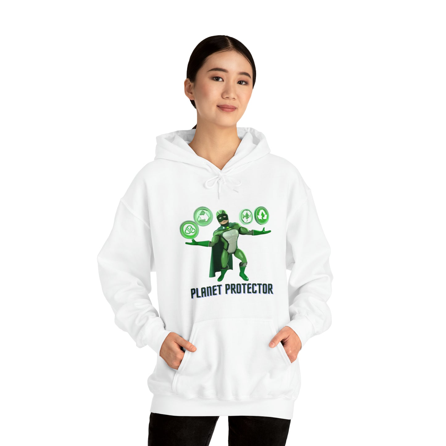 Earth's Guardian: Sustainable Superhero Unisex Hoodie | Champion of Sustainability Hoodies