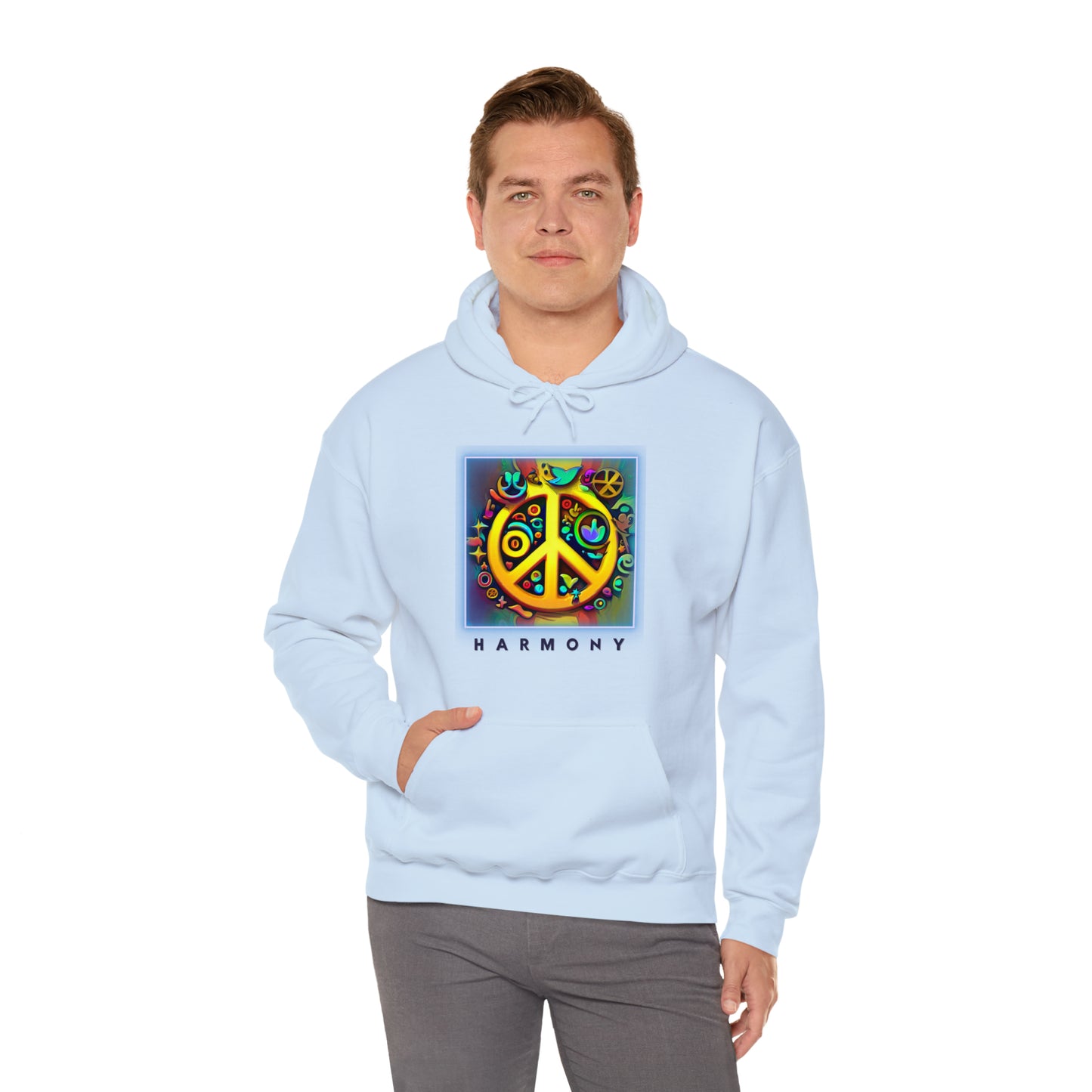 Serenity Symbols: Peace & Positivity Unisex Hoodie | Harmony Iconic Hoodies