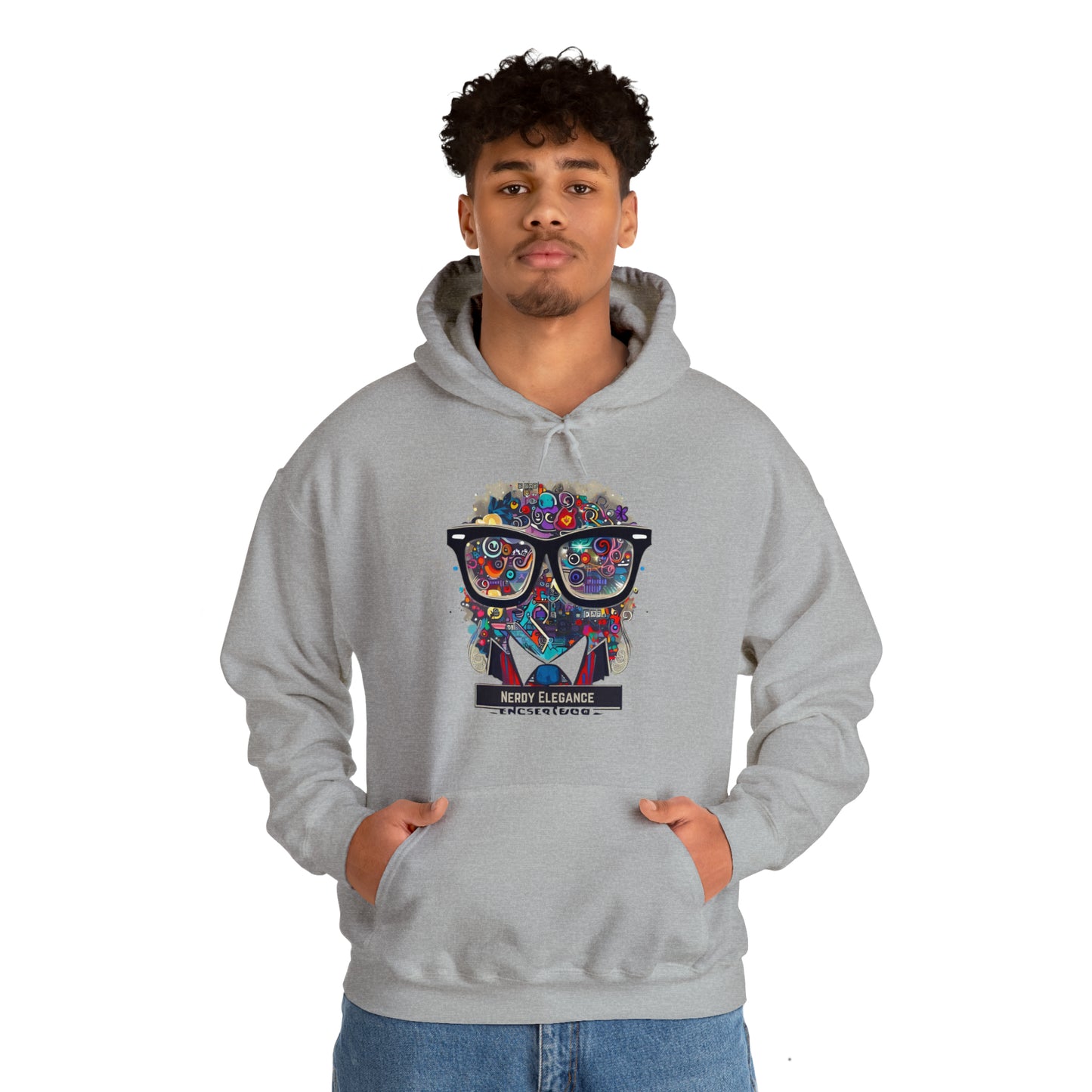 Nerd Elegance: Geek Chic Unisex Hoodie with Assorted Icon | Smart Style Hoodies