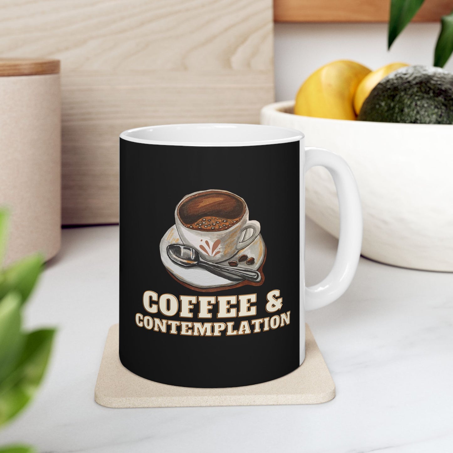 Coffee & Contemplation Mug, Be Like No One (BLN1) Mugs, Ceramic Mug 11oz